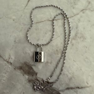 Upcycled LV Lock Necklace